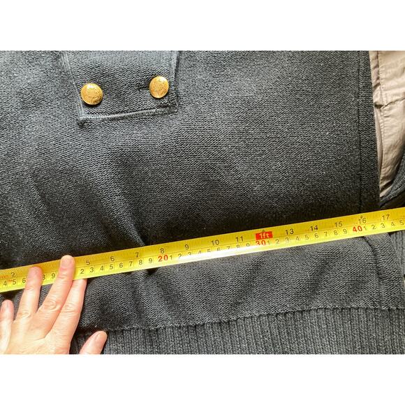 LAUREN RALPH LAUREN dark blue sweater gold buttons and trim sz M military style - Picture 8 of 9